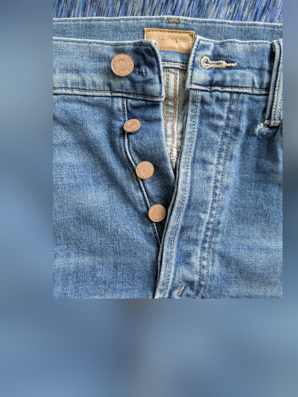 Mother "High Waisted Double Hiker Skip" Denim Jeans 28 - Picture 4 of 7
